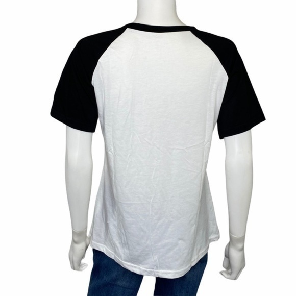 Lovey’s Boutique NEW Here for a Good Time Raglan Graphic T-Shirt Black White L - Picture 5 of 5